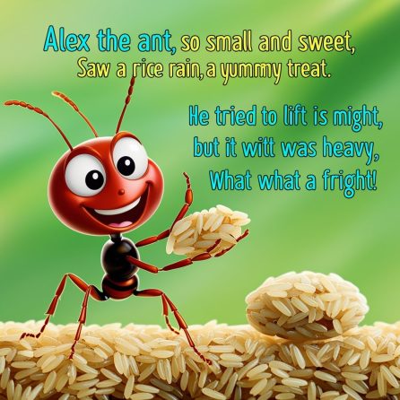 1 ant can not pick the rice up