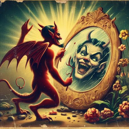 devil's mirror in the snow queen story for kids