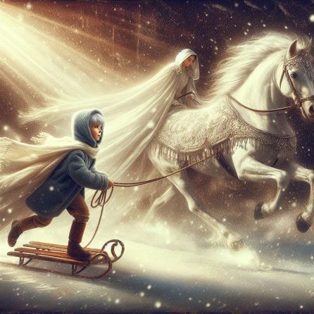 Kai and snow queen in the snow queen story for kids