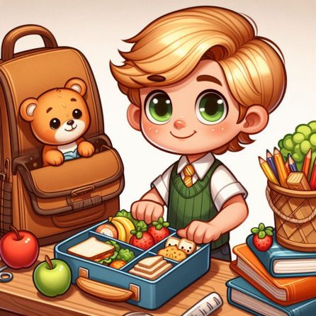 Liam packs his lunch
