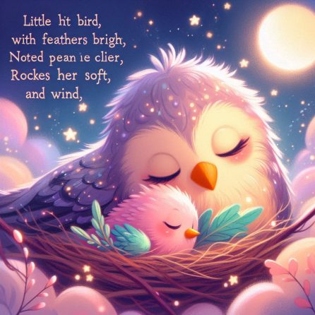 little bird is sleeping