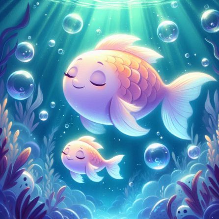 little fish is sleeping