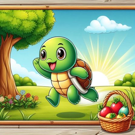 little turtle jumping out