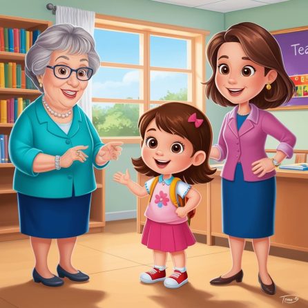 Maya visits the teacher