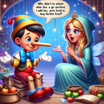 Pinocchio lies to fairy